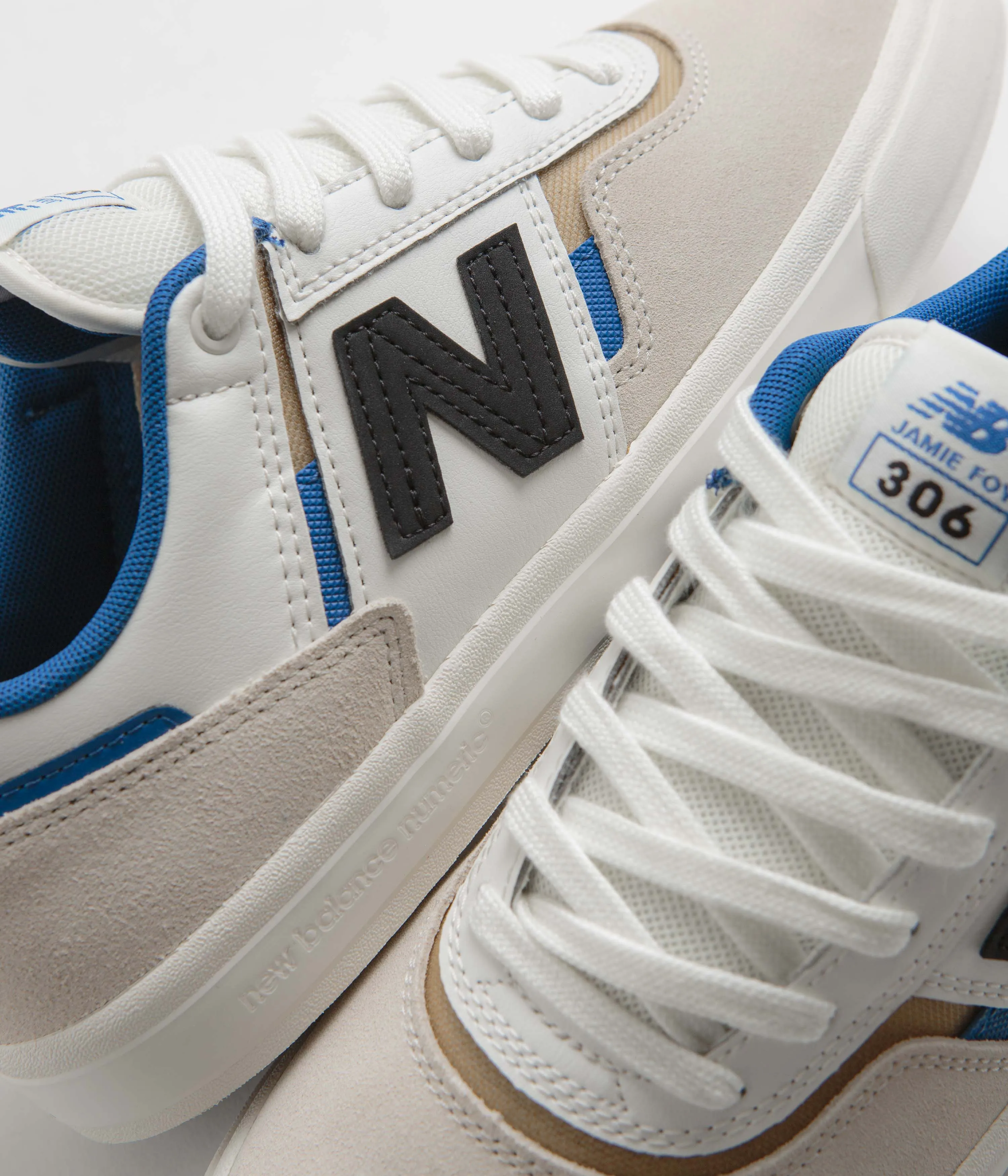 New Balance Numeric 306 Jamie Foy Shoes - Sea Salt / Blue