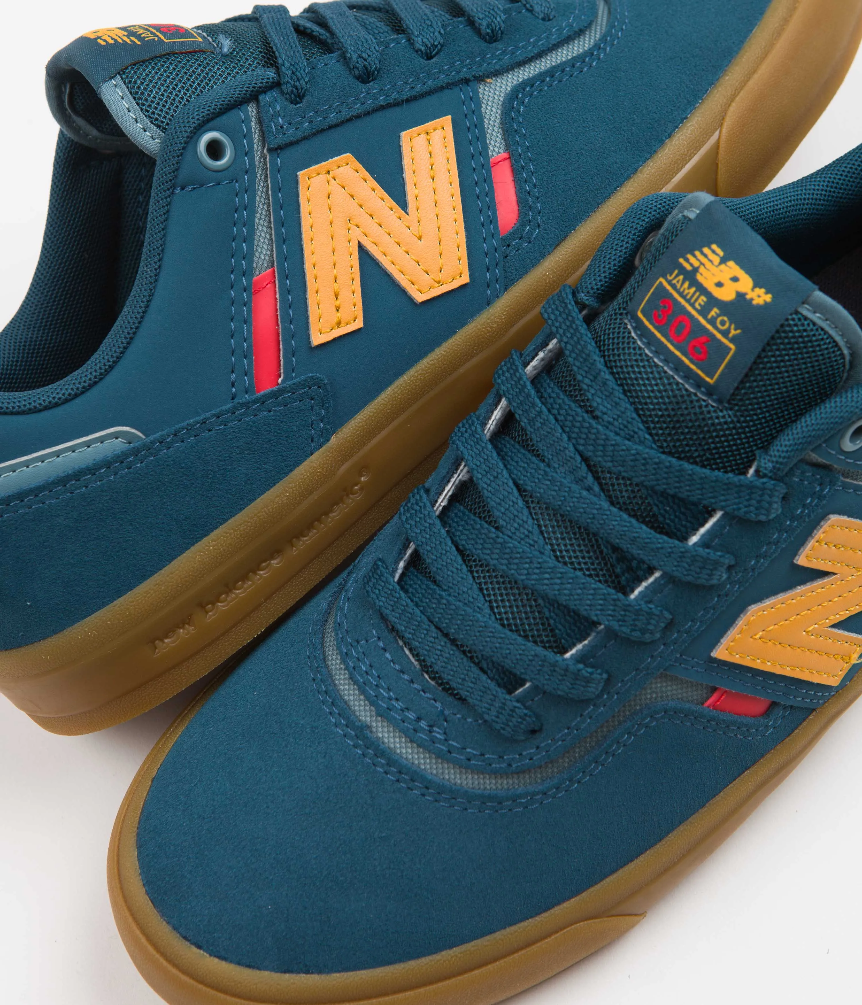 New Balance Numeric 306 Jamie Foy Shoes - Teal / Gum