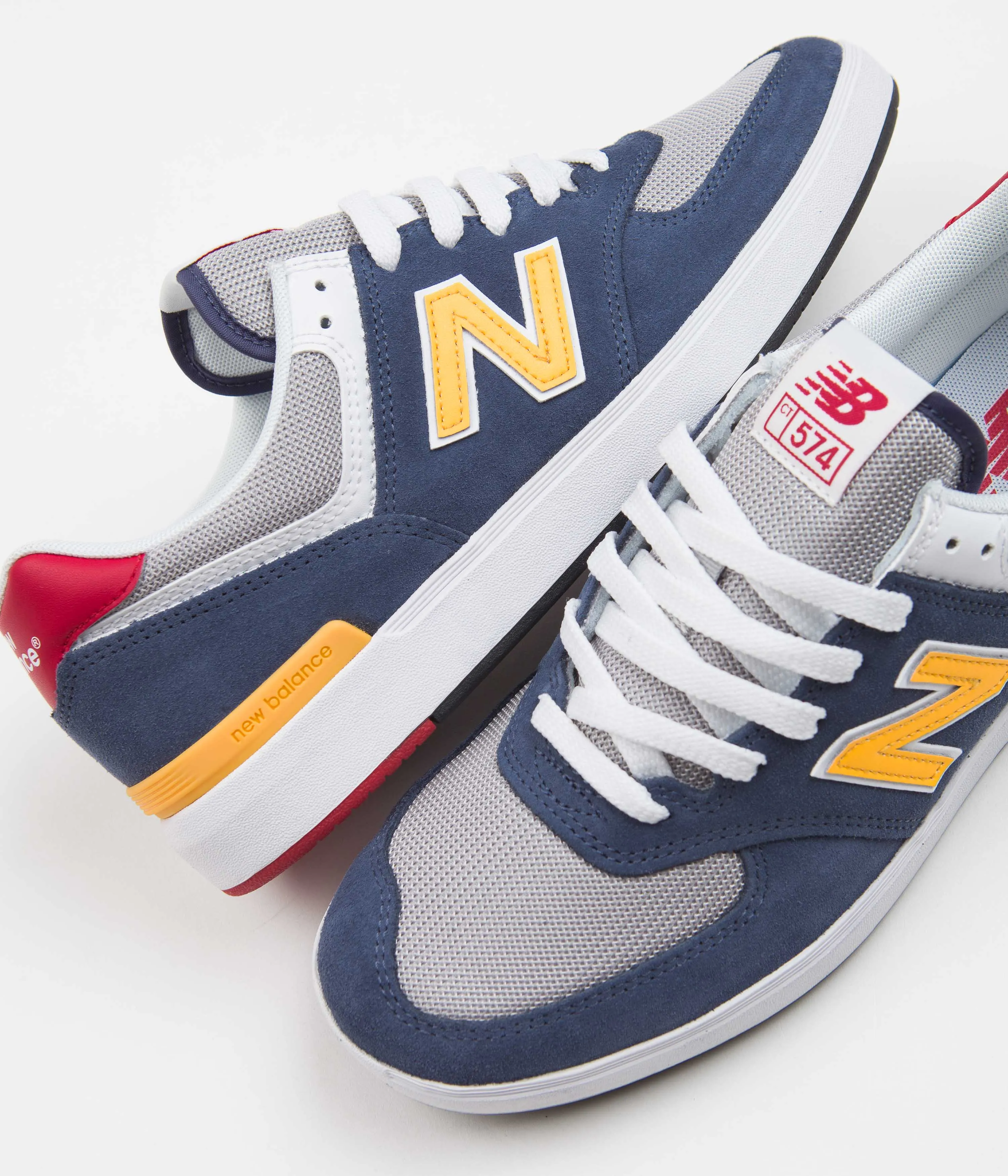 New Balance Numeric Pro Court 574 Shoes - Navy / Yellow