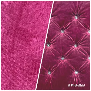 NEW Designer Upholstery Heavyweight Velvet Fabric - Fuchsia