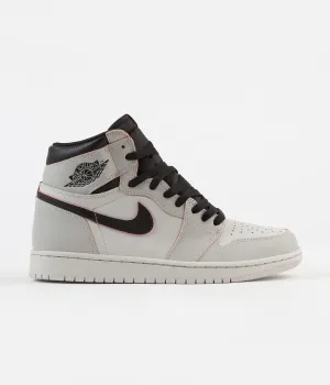 Nike SB Air Jordan 1 OG Defiant Shoes - Light Bone / Black - Crimson Tint - Hyper Pink