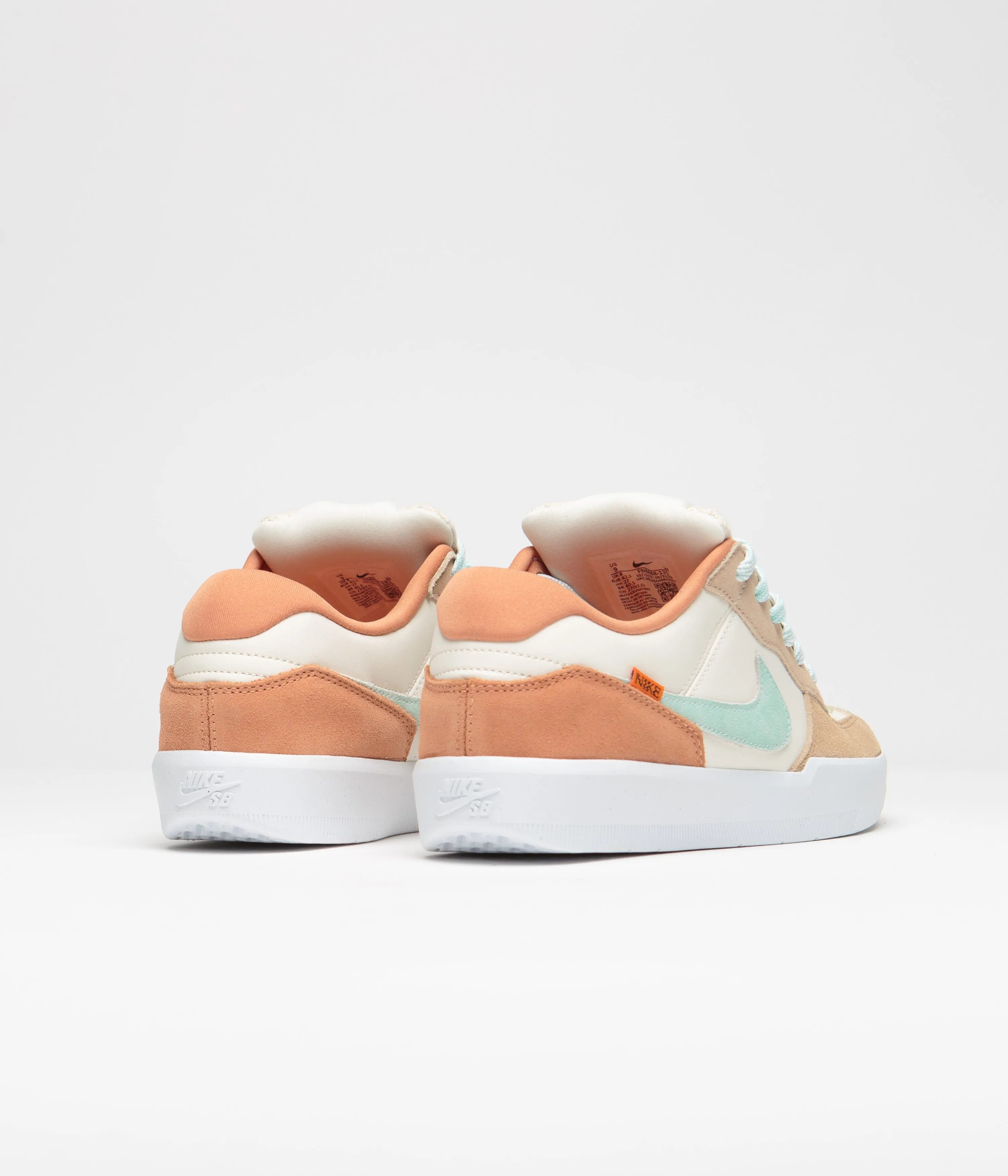 Nike SB Force 58 Shoes - Pale Ivory / Jade Ice - White - Hemp