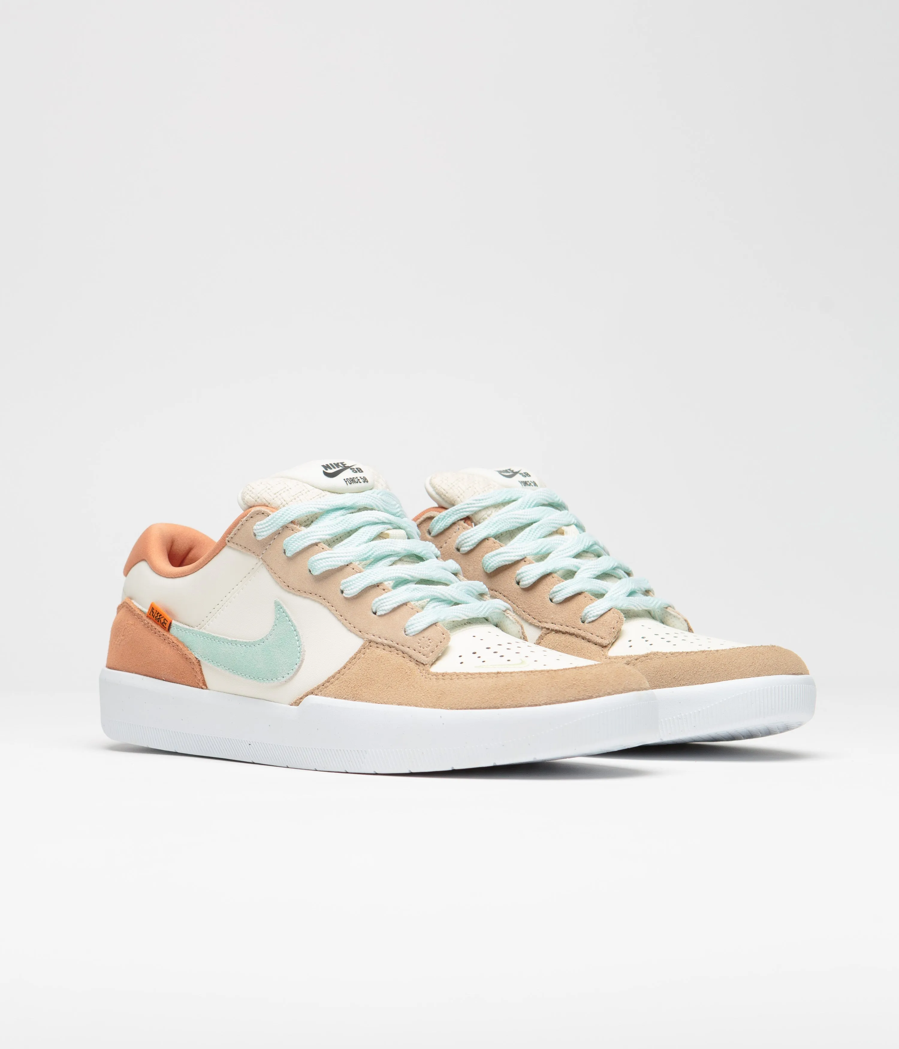 Nike SB Force 58 Shoes - Pale Ivory / Jade Ice - White - Hemp