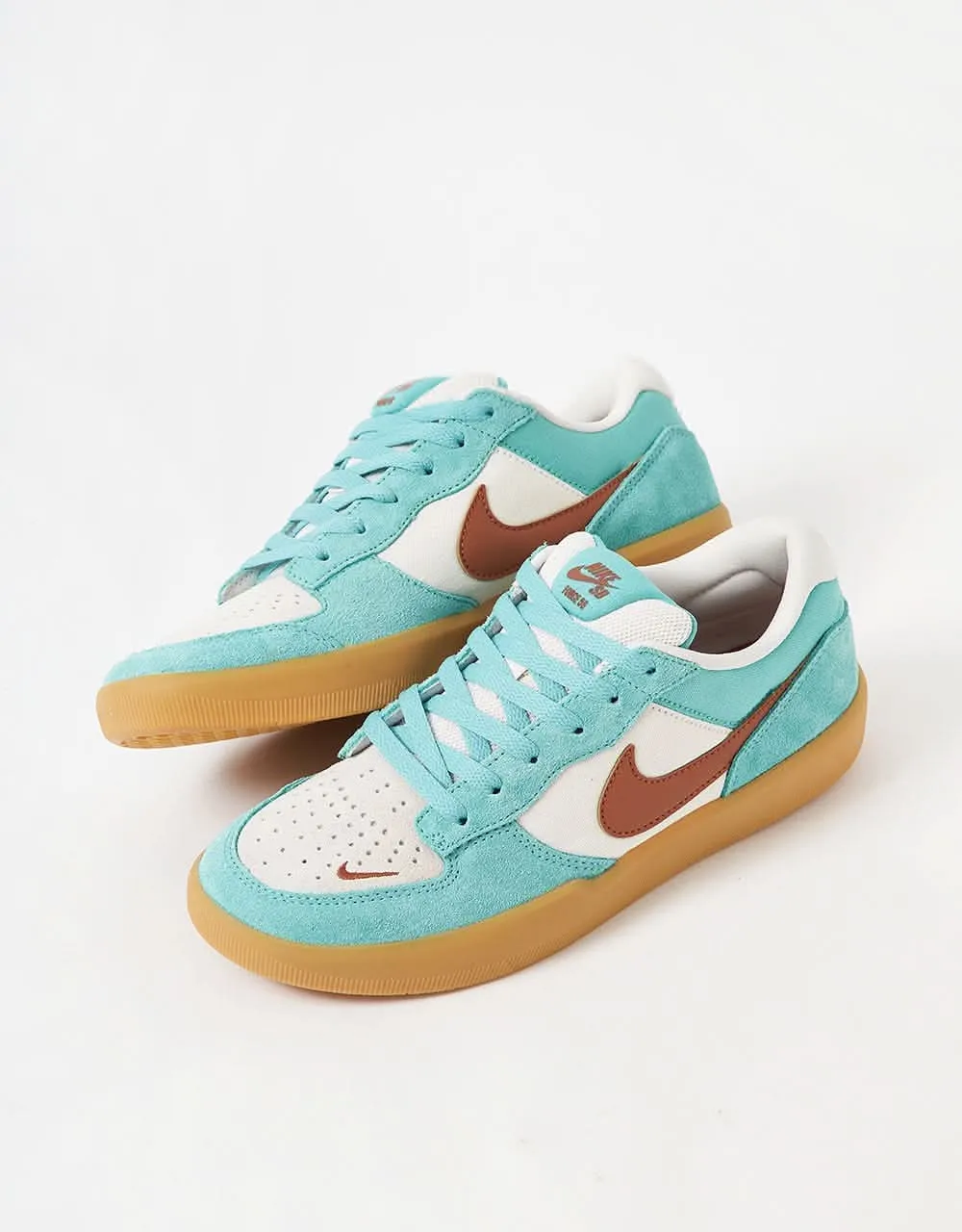 Nike SB Force 58 Skate Shoes - Green Frost/Dark Russet-Phantom