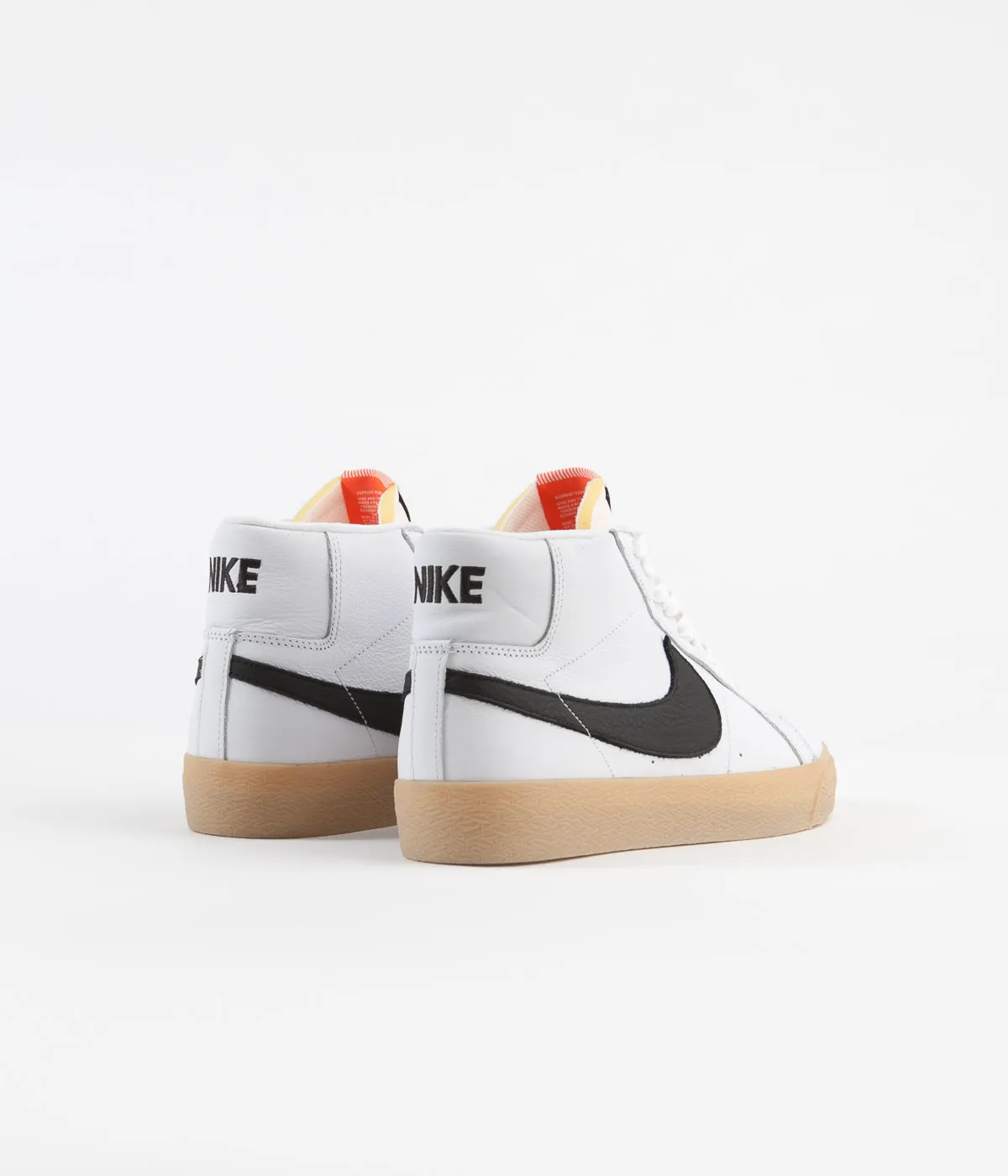 Nike SB Orange Label Blazer Mid Shoes - White / Black - Safety Orange