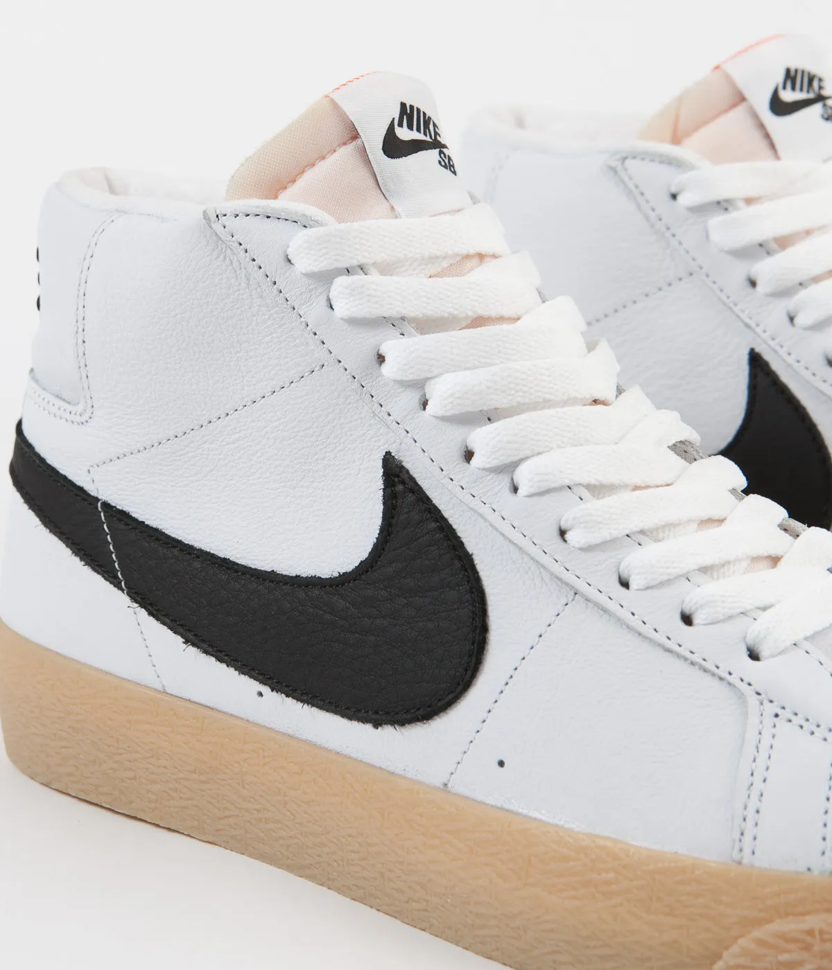 Nike SB Orange Label Blazer Mid Shoes - White / Black - Safety Orange