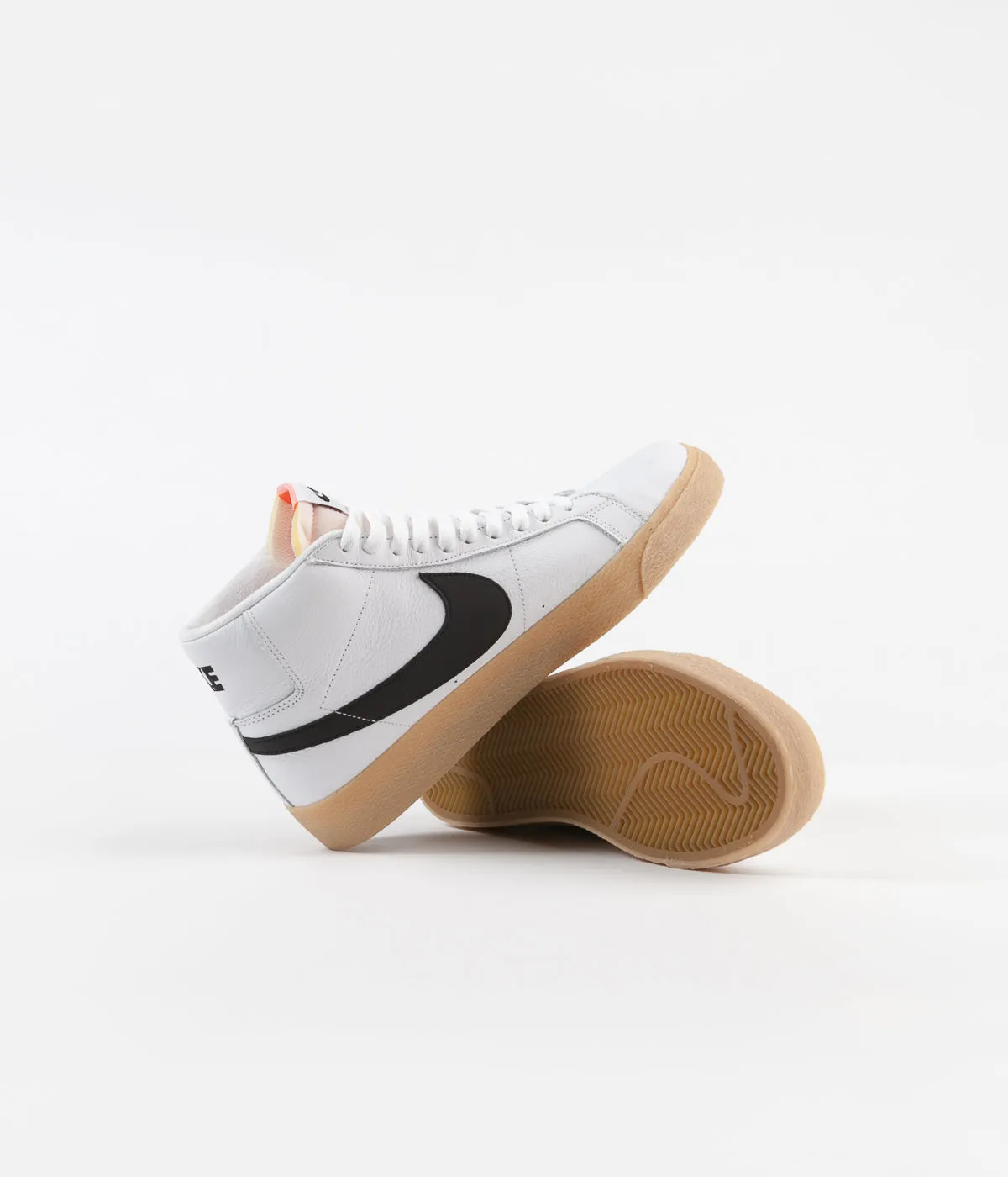 Nike SB Orange Label Blazer Mid Shoes - White / Black - Safety Orange