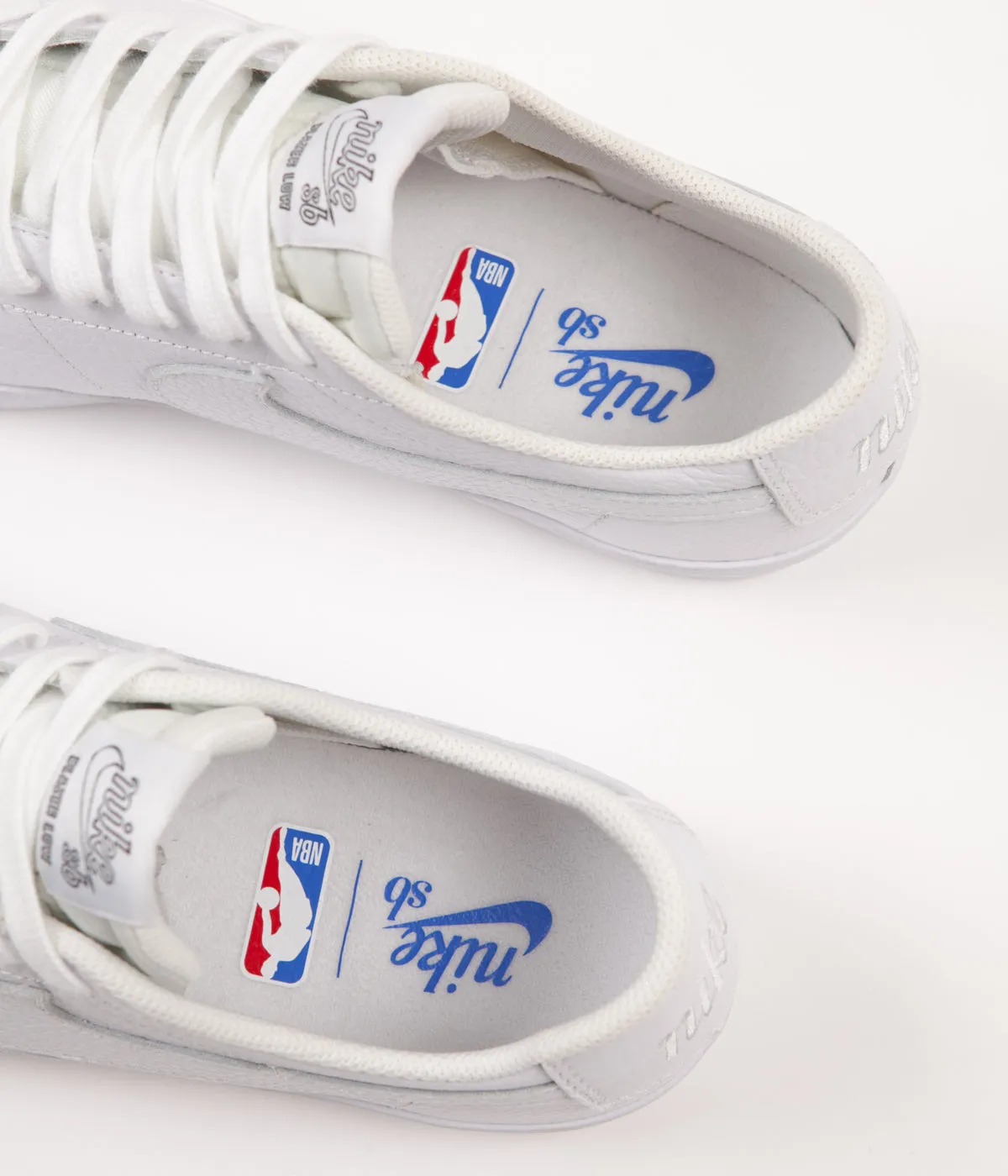 Nike SB x NBA Blazer Low Shoes - White / White - Rush Blue - University Red