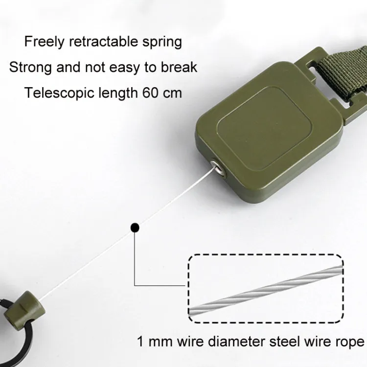 Outdoor Fishing Telescopic Steel Wire High-strength Easy-pull Olecranon Buckle(6771)