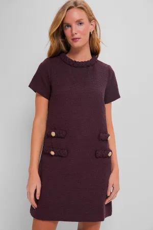 Oxblood Tweed Jackie Dress