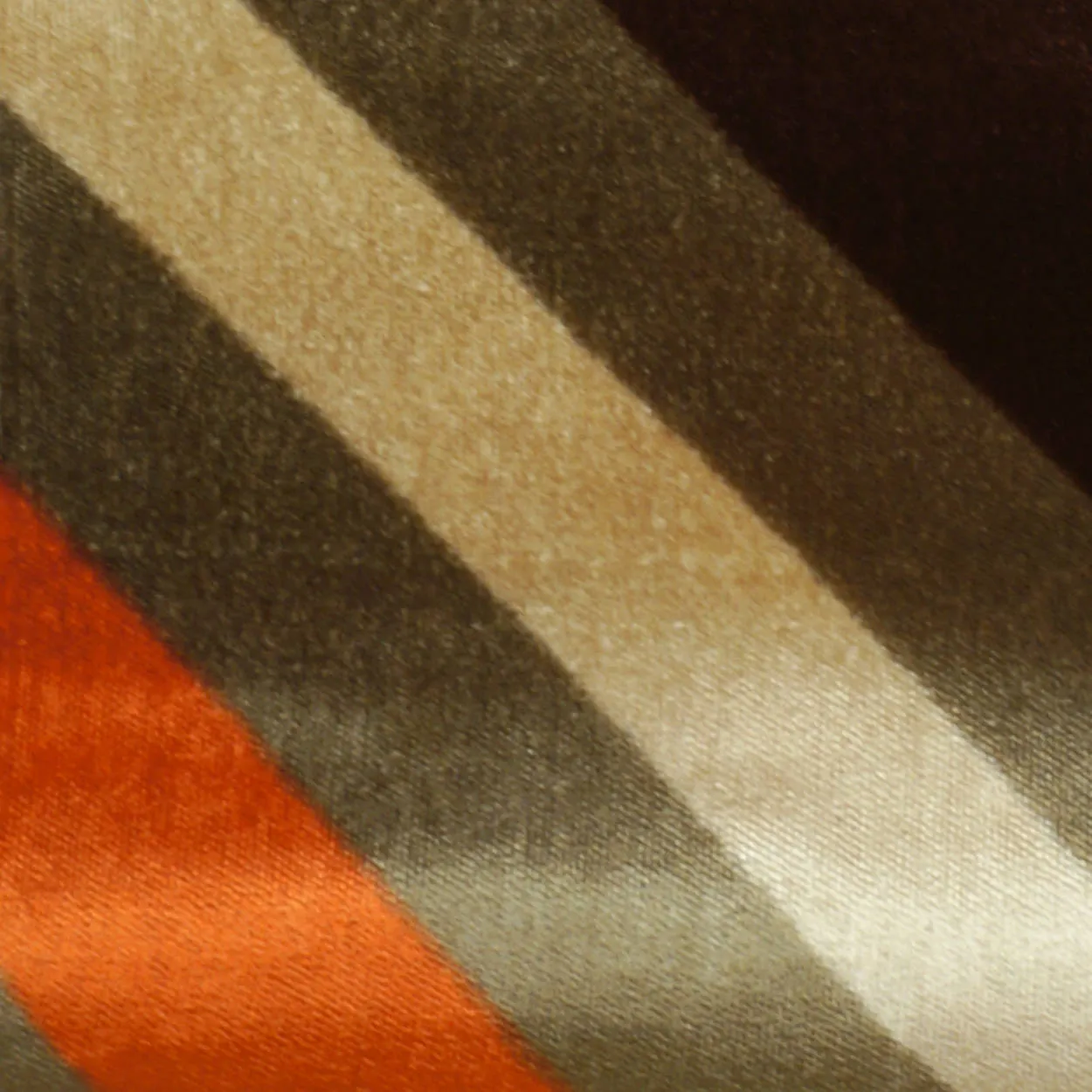 Panton Era Diagonal Striped Panne Velvet Fabric Material 4 yards 1960s 70s