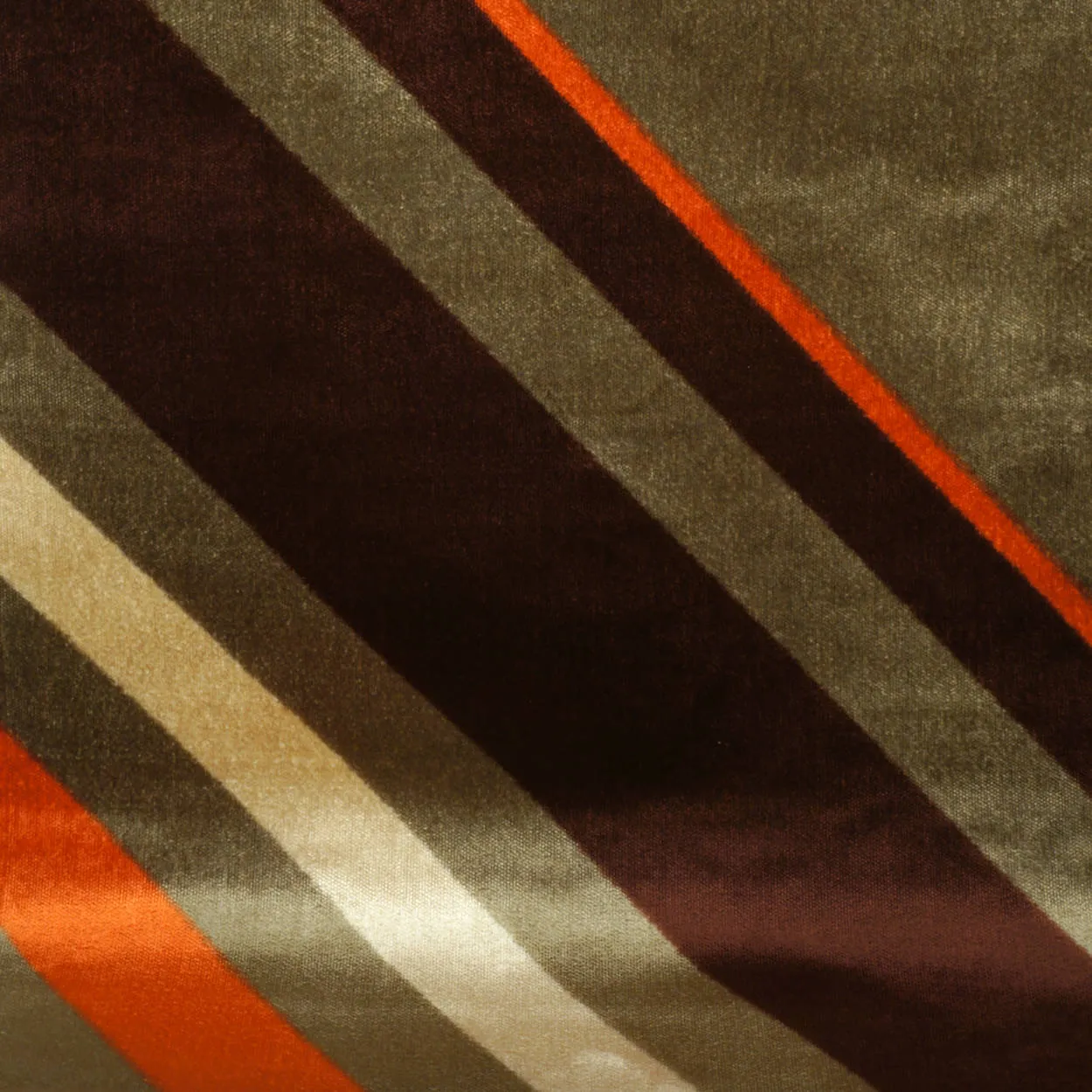 Panton Era Diagonal Striped Panne Velvet Fabric Material 4 yards 1960s 70s