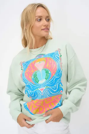 Pink Lady Oversized Sweatshirt - Mint Matcha