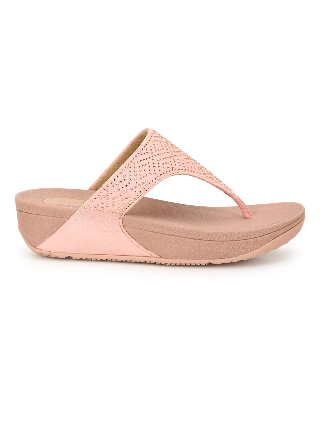 Pink Suede Comfort Flats (TC-CD-905-PNK)