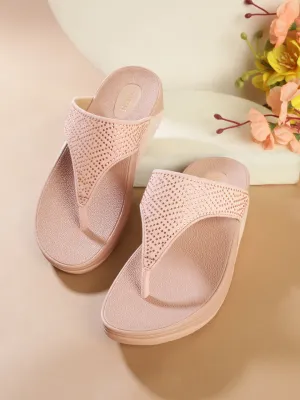 Pink Suede Comfort Flats (TC-CD-905-PNK)