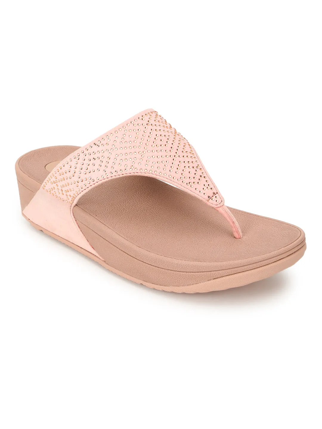 Pink Suede Comfort Flats (TC-CD-905-PNK)