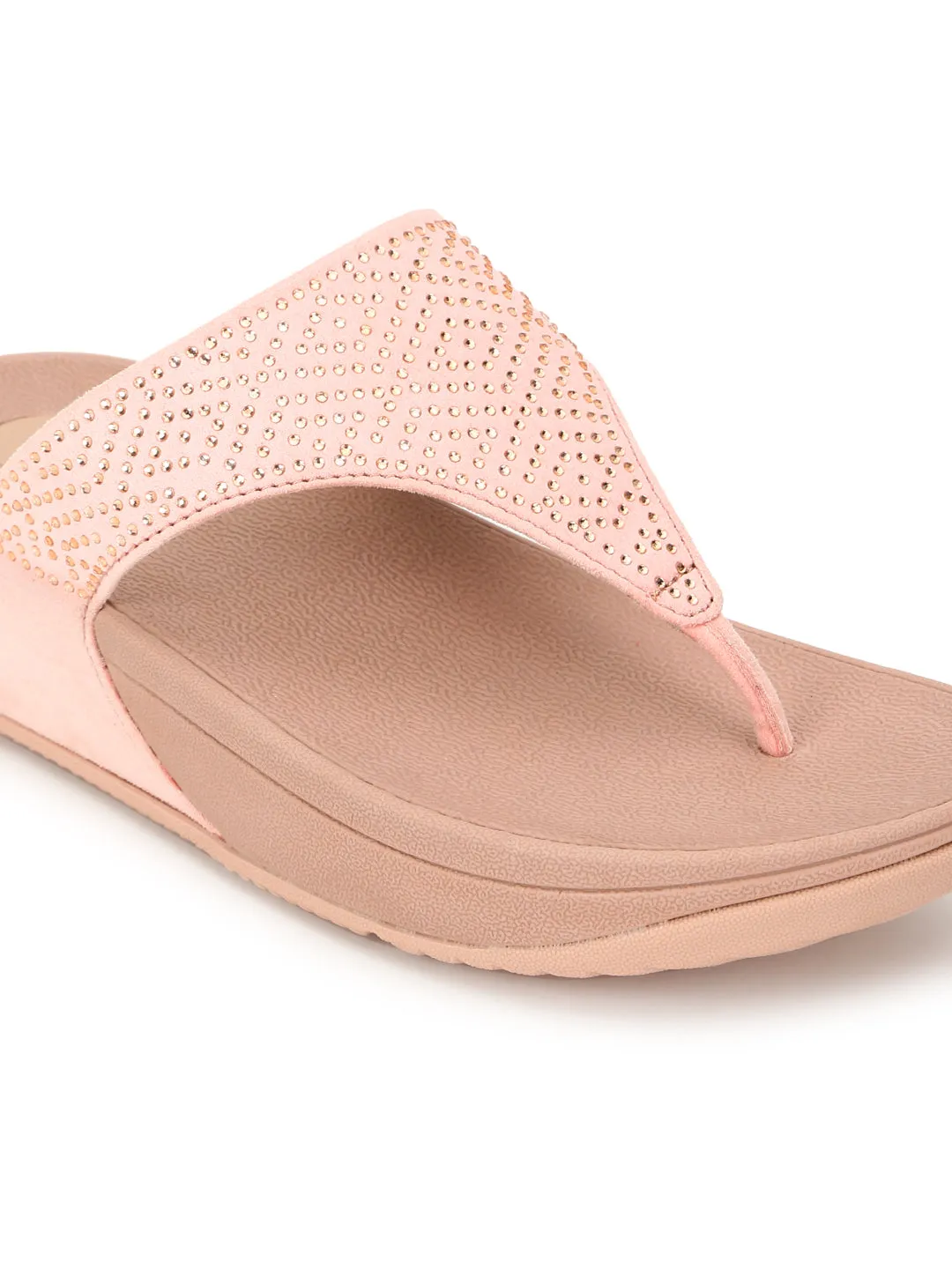 Pink Suede Comfort Flats (TC-CD-905-PNK)