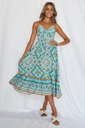 Precious Emerald Midi Dress