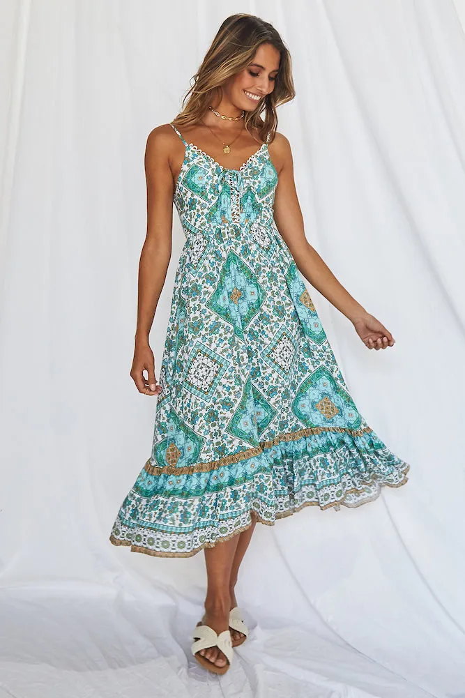 Precious Emerald Midi Dress