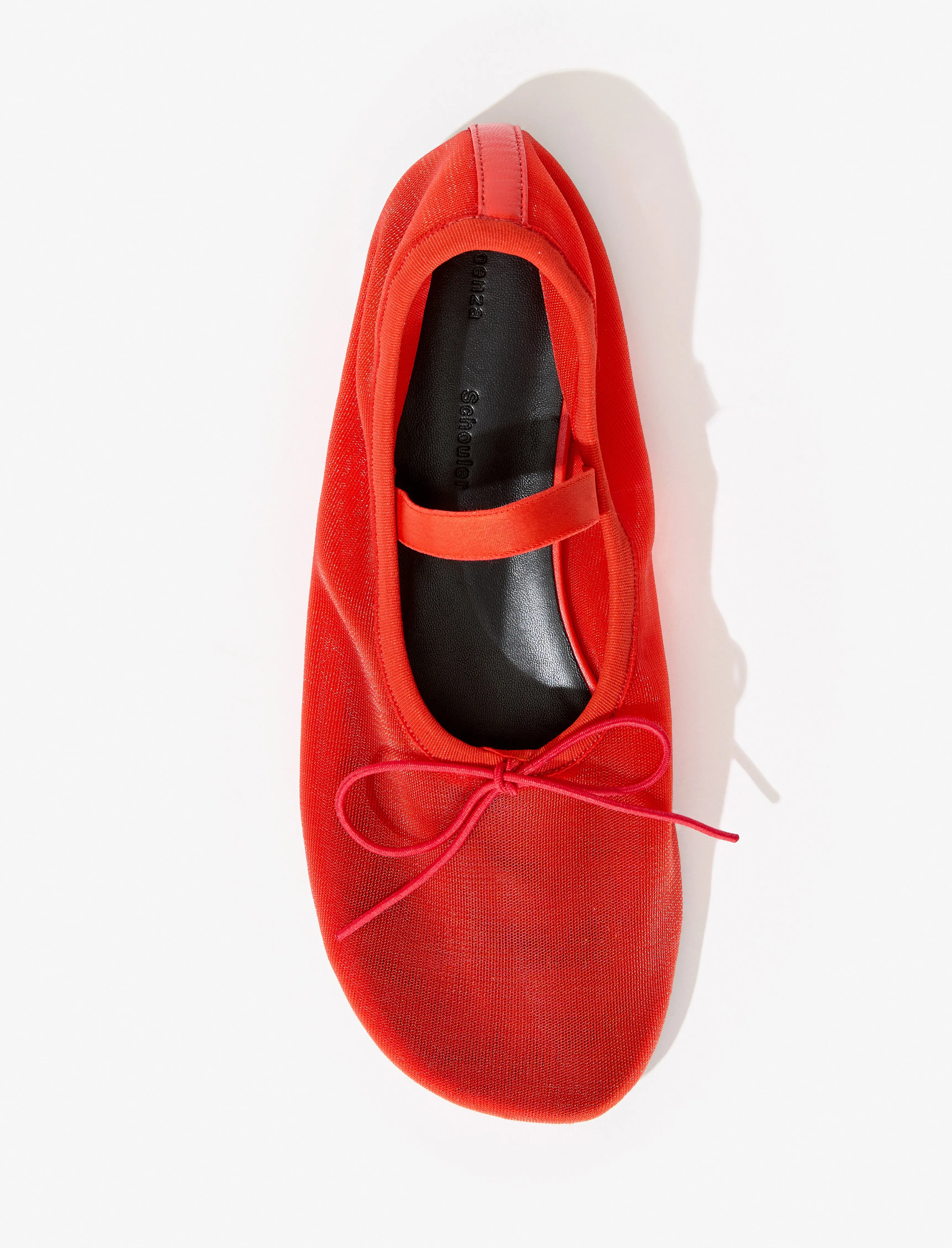 Proenza Schouler Glove Mary Jane Ballet Flats in Mesh - Red