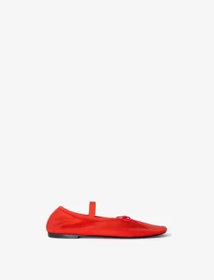 Proenza Schouler Glove Mary Jane Ballet Flats in Mesh - Red