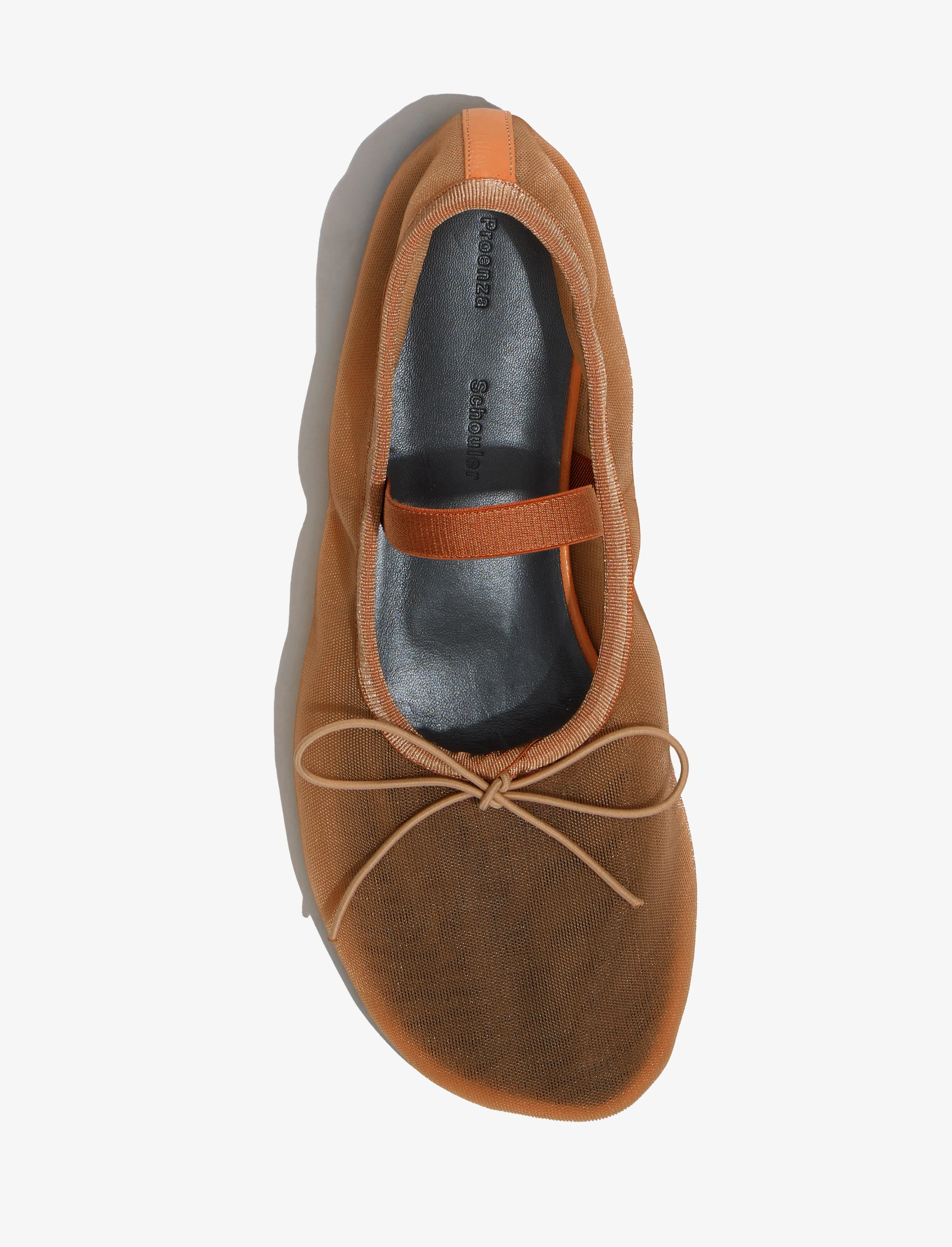 Proenza Schouler Glove Mary Jane Ballet Flats in Mesh - Terracotta