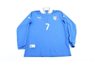 Puma Logo Italia Blue #7 LS Soccer Jersey