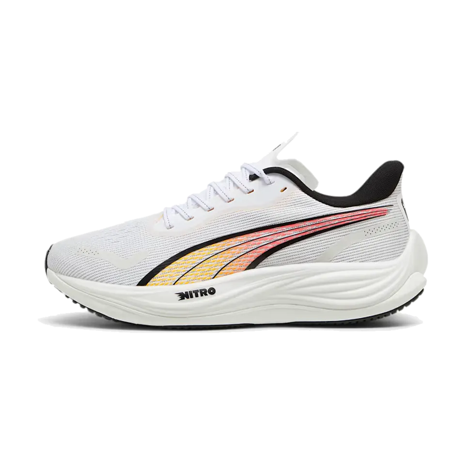 PUMA Men's Velocity NITRO 3 Puma White/Sun Stream