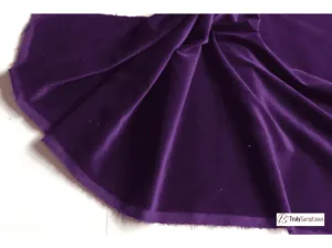 PURPLE - Cotton Dressmaking Velvet / Velveteen Fabric - Lightweight