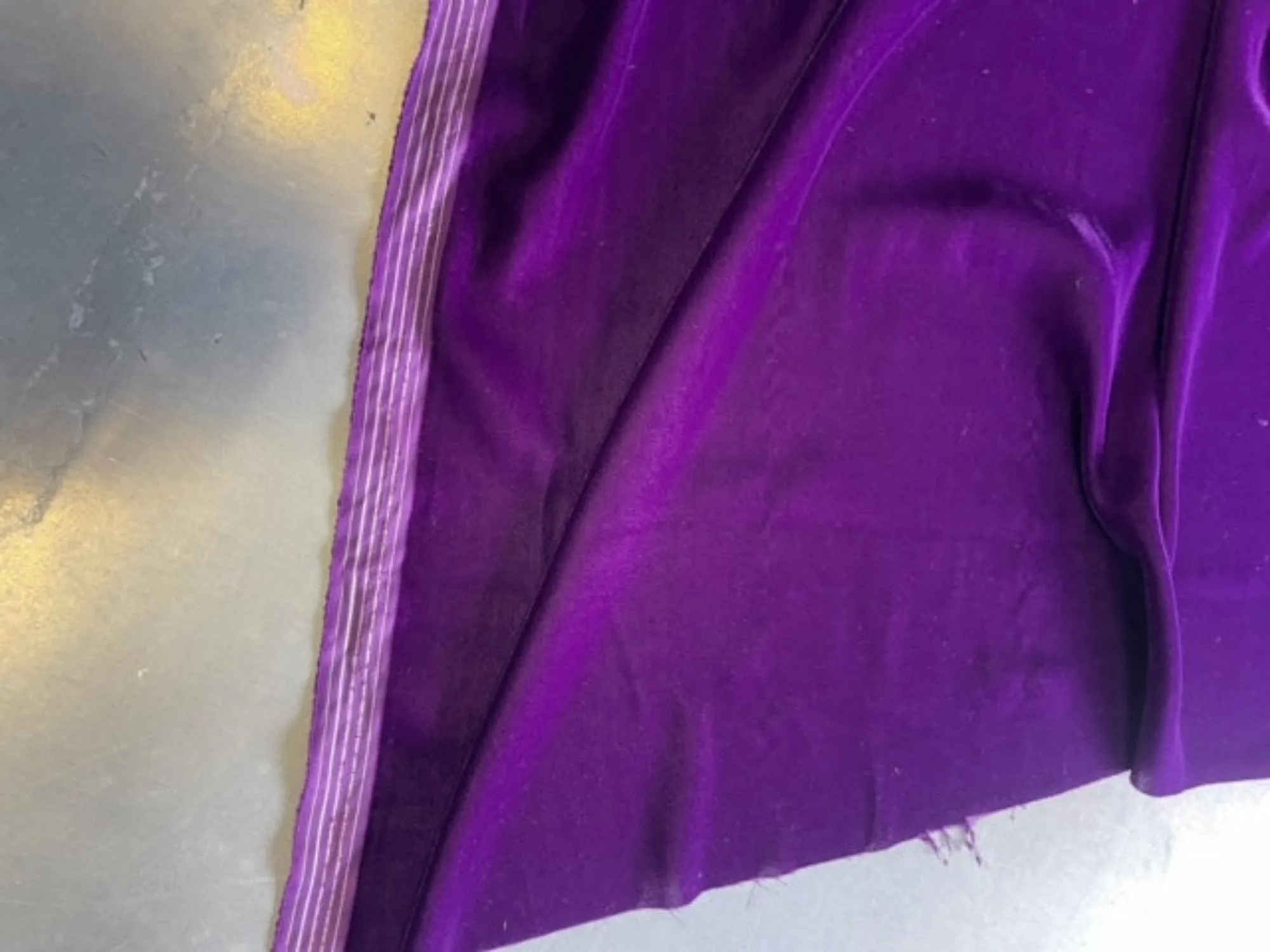 PURPLE  - Micro Velvet  Fabric -  Fine and Lightweight - 112 cms - 180 gsm - For Crafts, Costume, Toys and Theatre