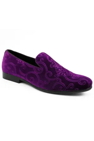 "Bryant" Purple Tuxedo Shoes