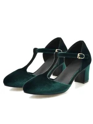 Retro T-Strap Mary Jane High Heel Shoes