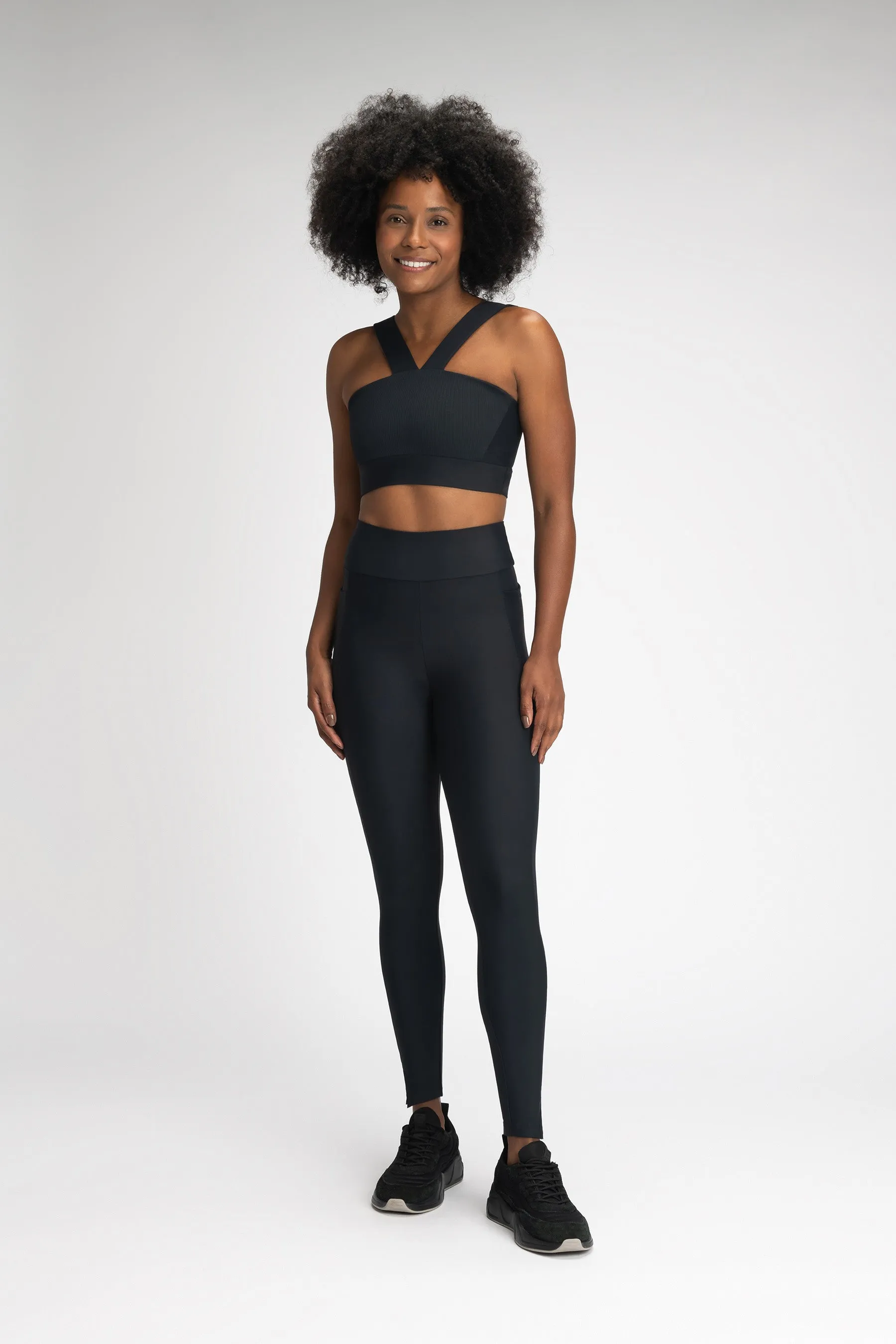 Rib Block Sports Bra