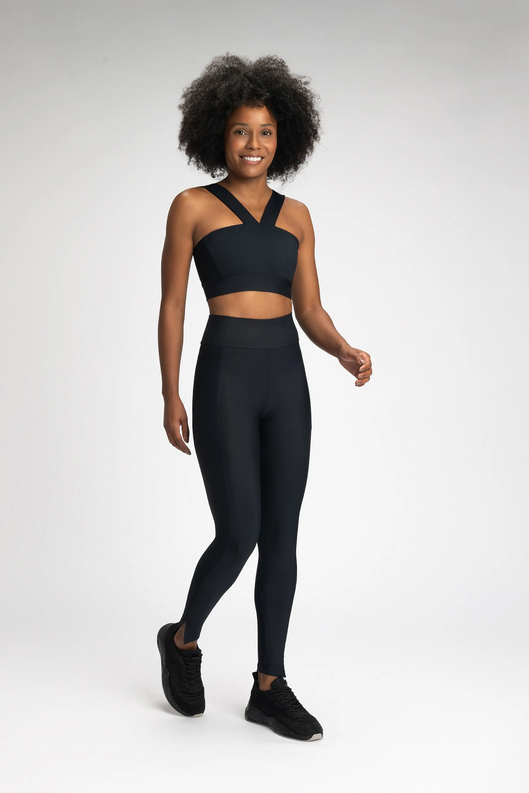 Rib Block Sports Bra