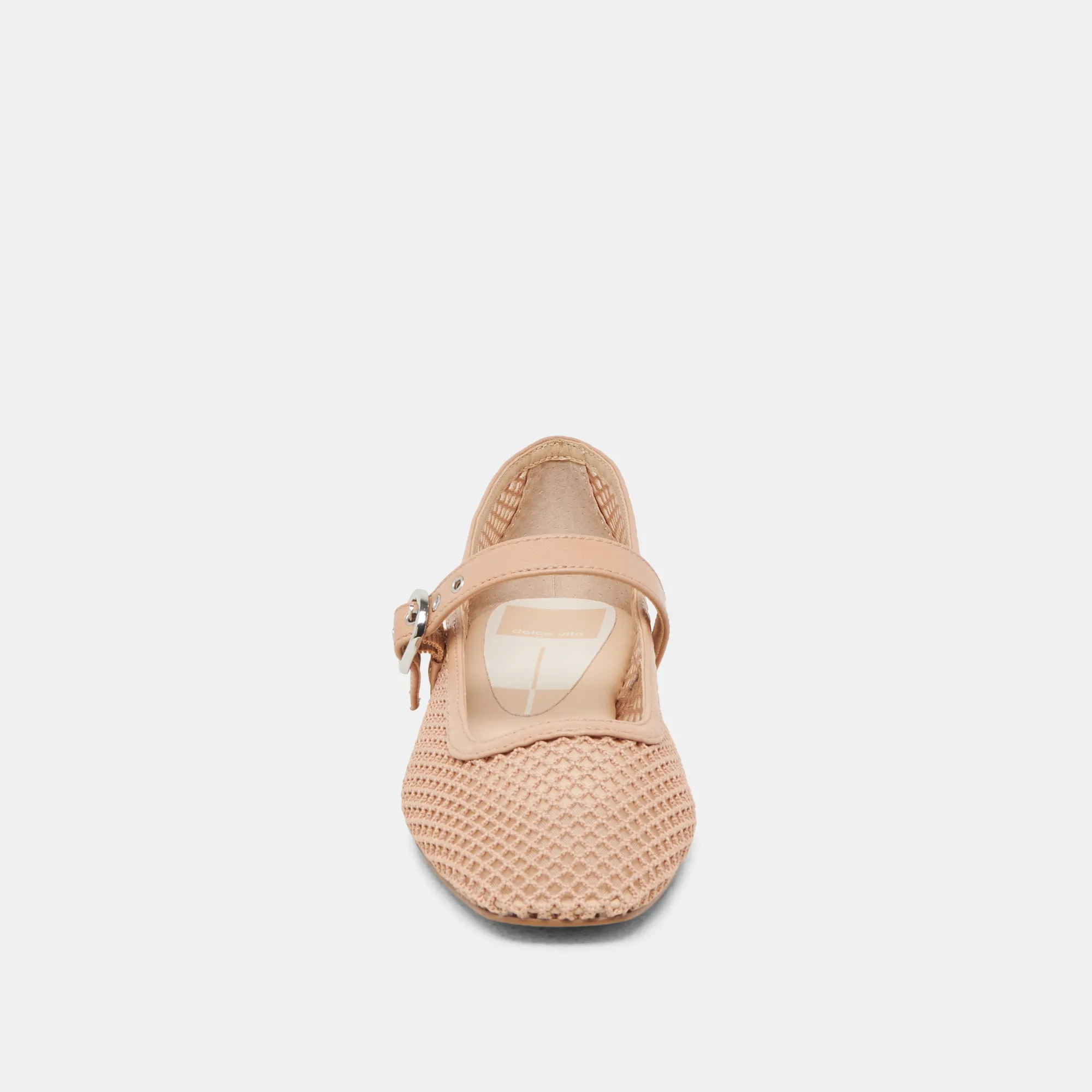 RODNI MESH BALLET FLATS LIGHT TAN WOVEN MESH