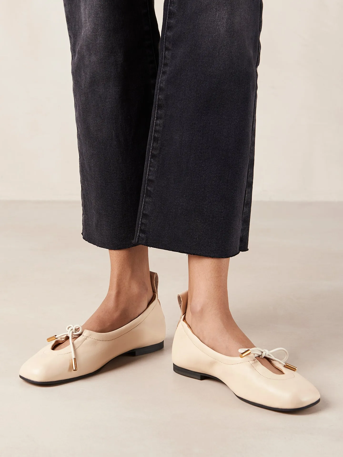 Rosalind Ballet Flats - Cream