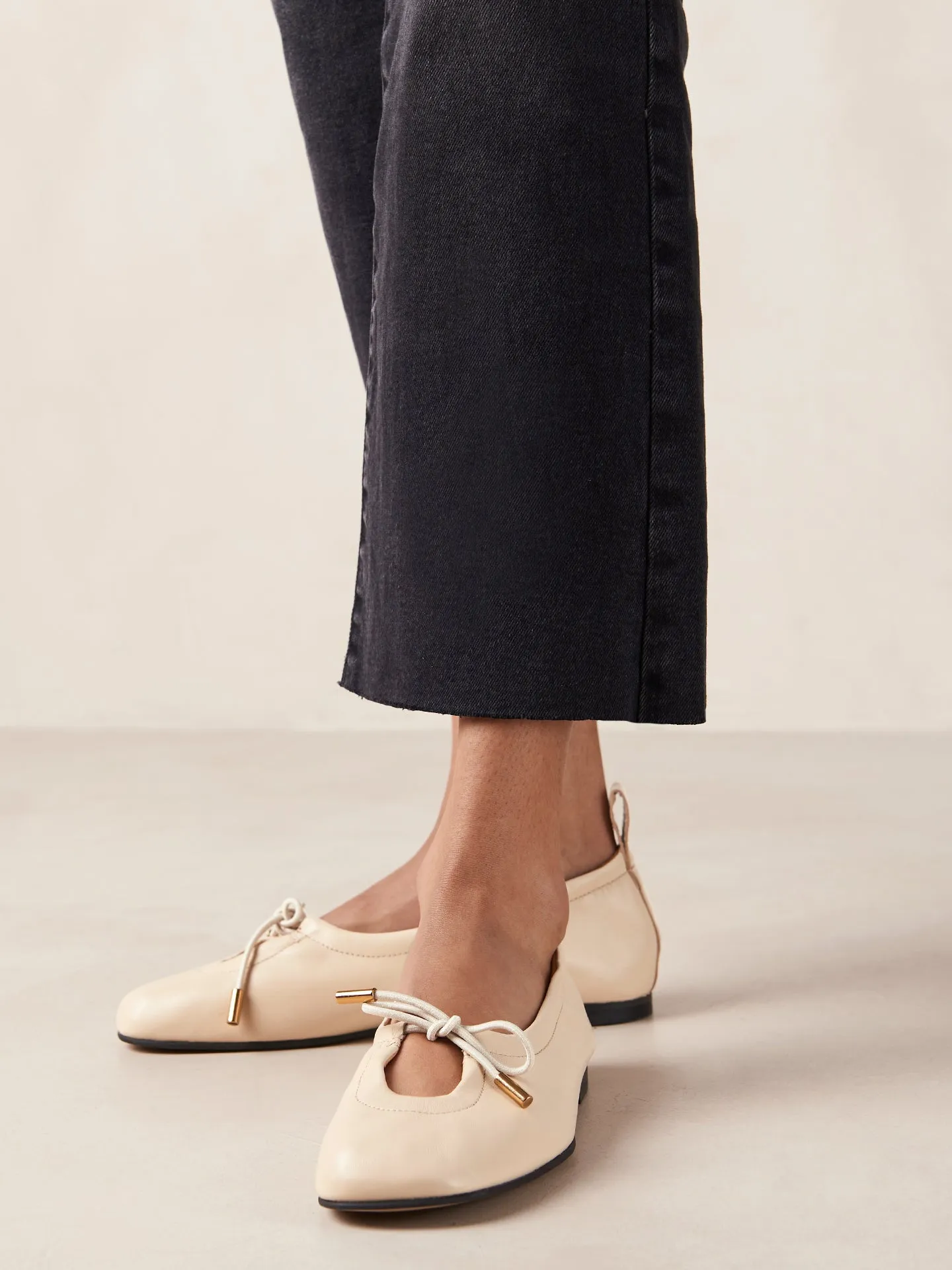 Rosalind Ballet Flats - Cream