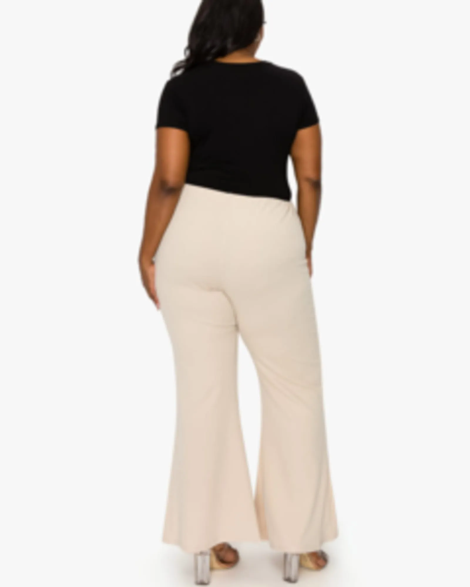 Ruth High Waisted Flare Pants | Taupe