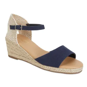 Safari Espadrille in Navy Fabric