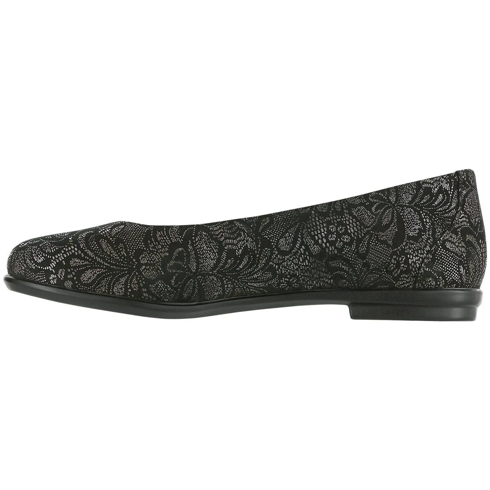 SAS Women's Scenic Ballet Flat in Black Lace Wide