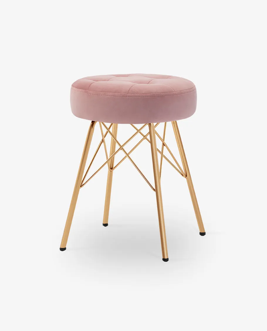 Seatac Round Upholstered Vanity Stool