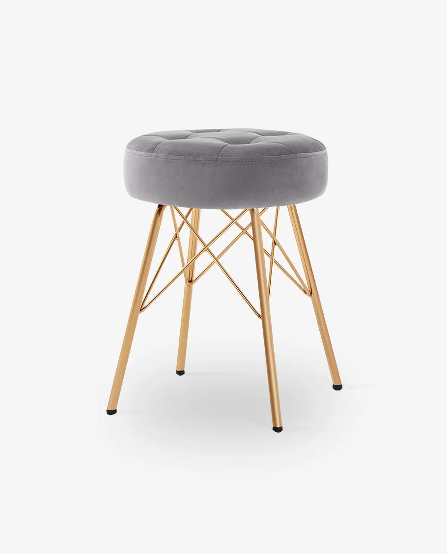 Seatac Round Upholstered Vanity Stool