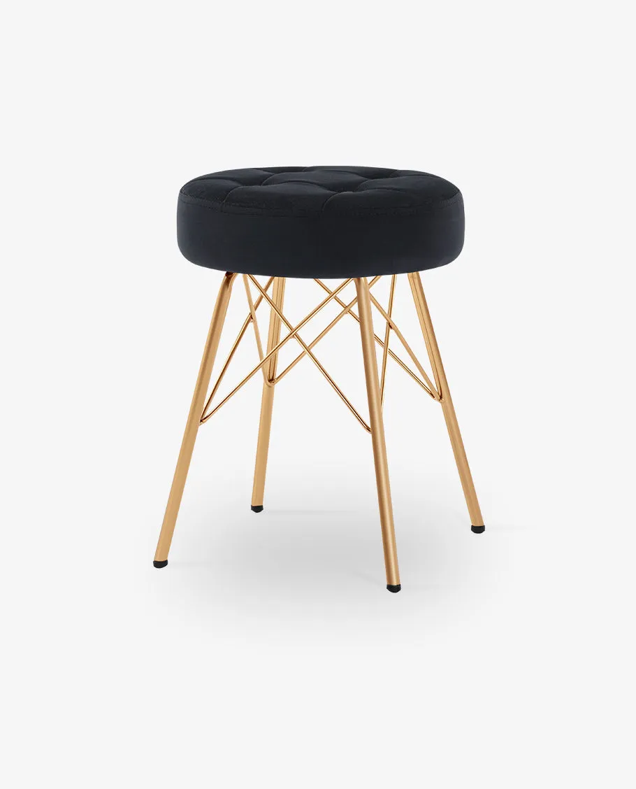 Seatac Round Upholstered Vanity Stool