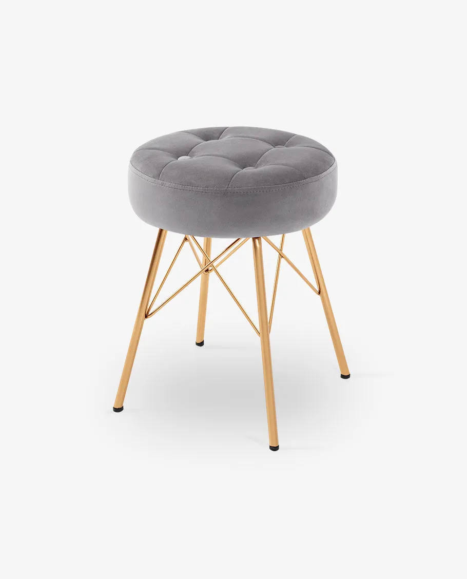 Seatac Round Upholstered Vanity Stool