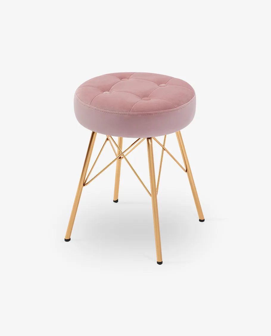 Seatac Round Upholstered Vanity Stool