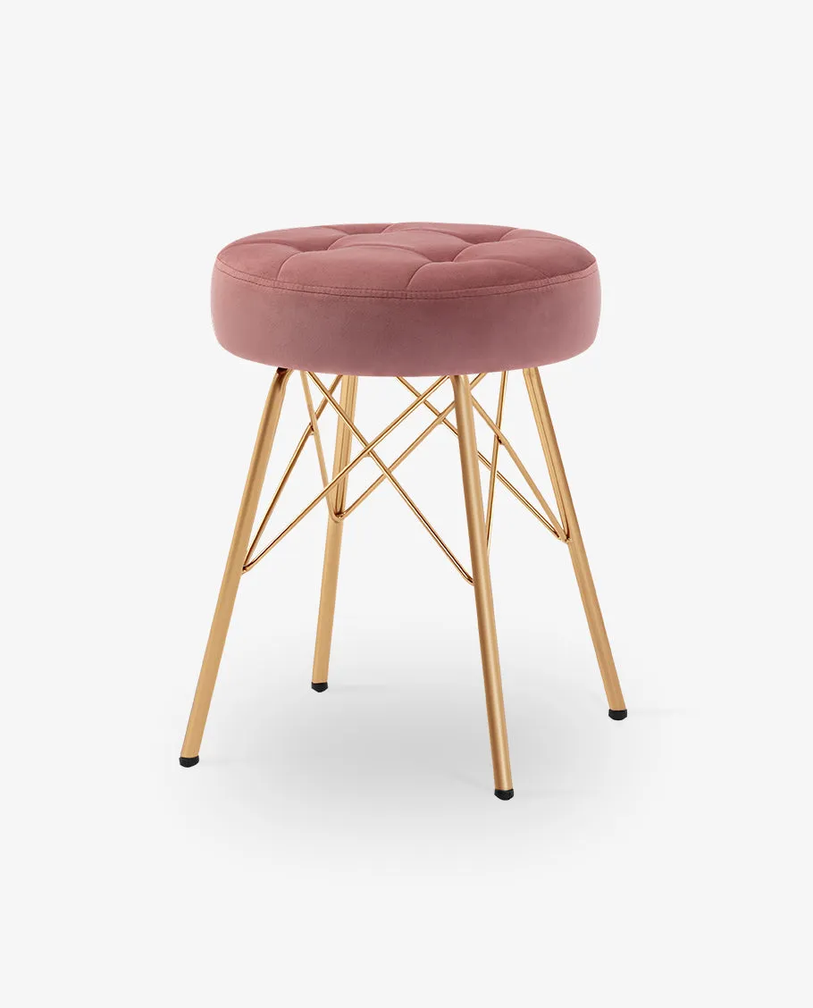 Seatac Round Upholstered Vanity Stool