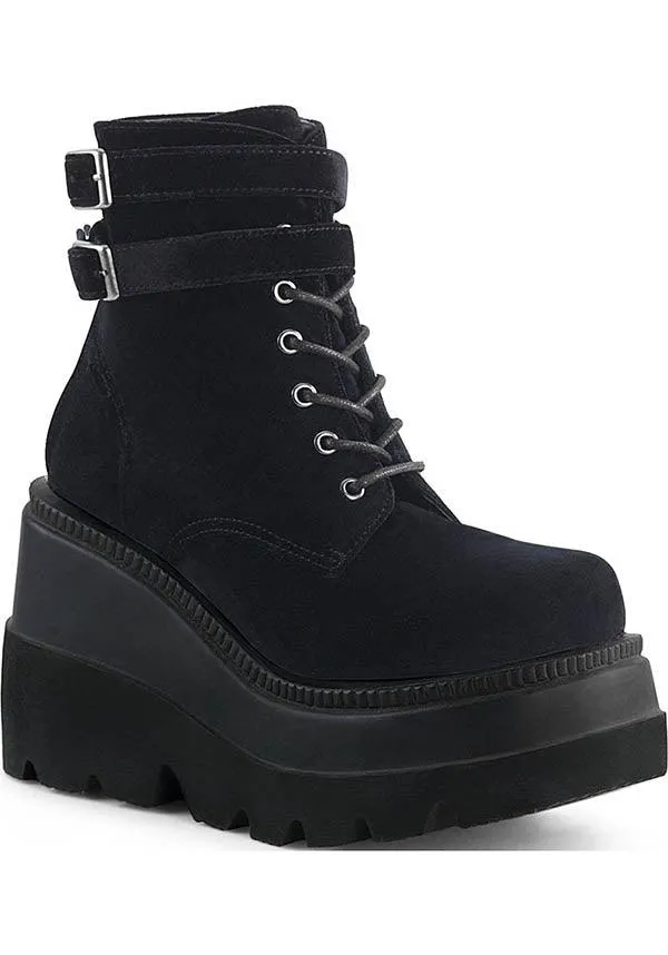 SHAKER-52 [Black Velvet] | PLATFORM BOOTS [PREORDER]