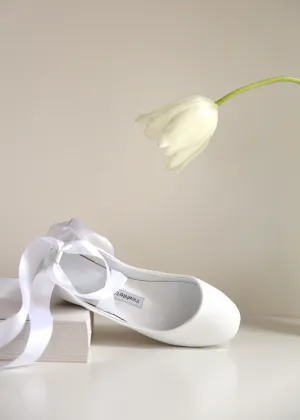 SIENNA BALLET FLATS – LILY WHITE