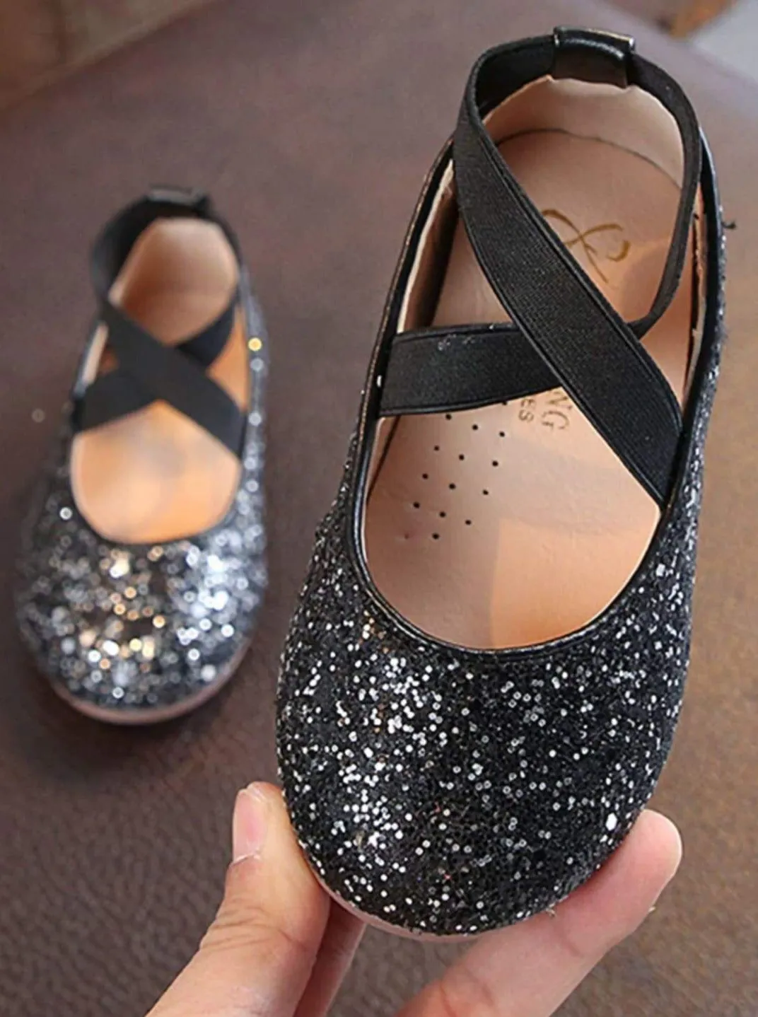 Sparkly Glitter Ballet Flats By Liv and Mia