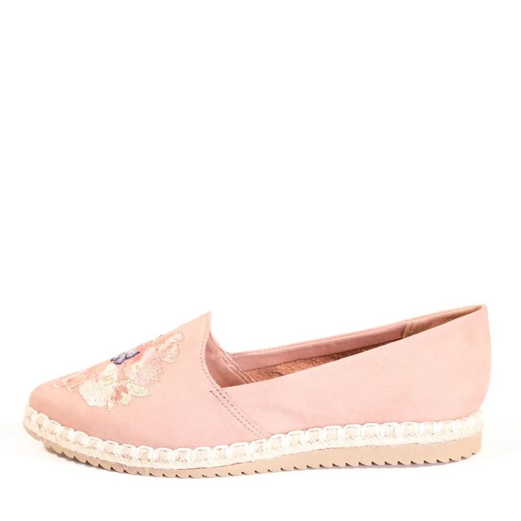 Sutton Suede Embroidered Espadrille